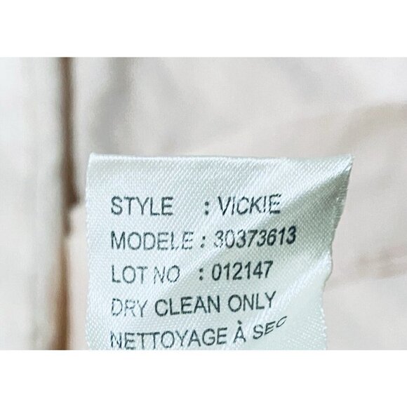 Theory Dress Womens 4 Pink Vickie A Line Stretch Linen Blend V Neck Boho - Picture 7 of 7